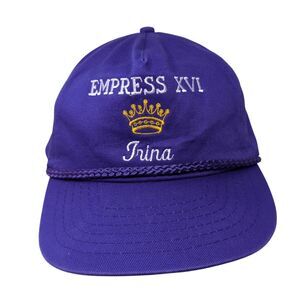 Empress XVI Irina Snapback Rope Hat Purple One Size Adjustable KC